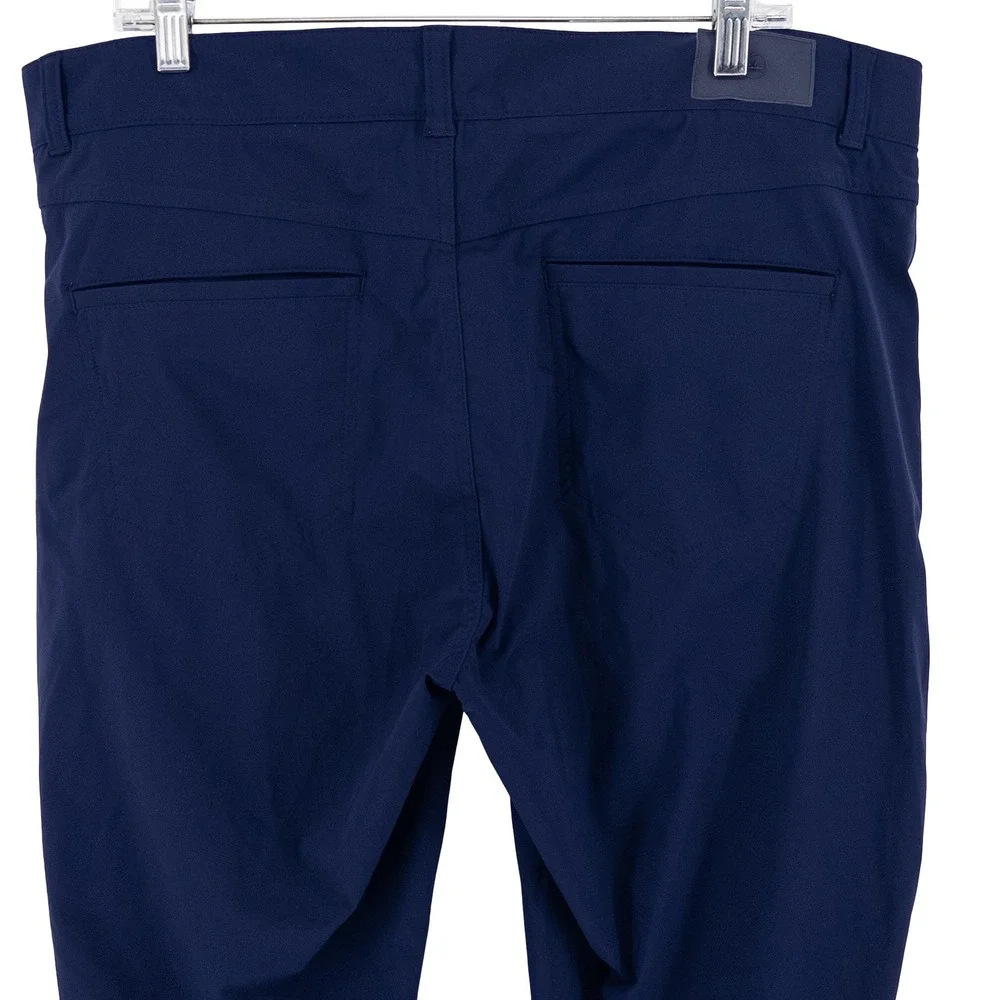 Peter Millar Mens 40x31 Bingham Performance Five-Pocket Pant Trousers Navy Blue